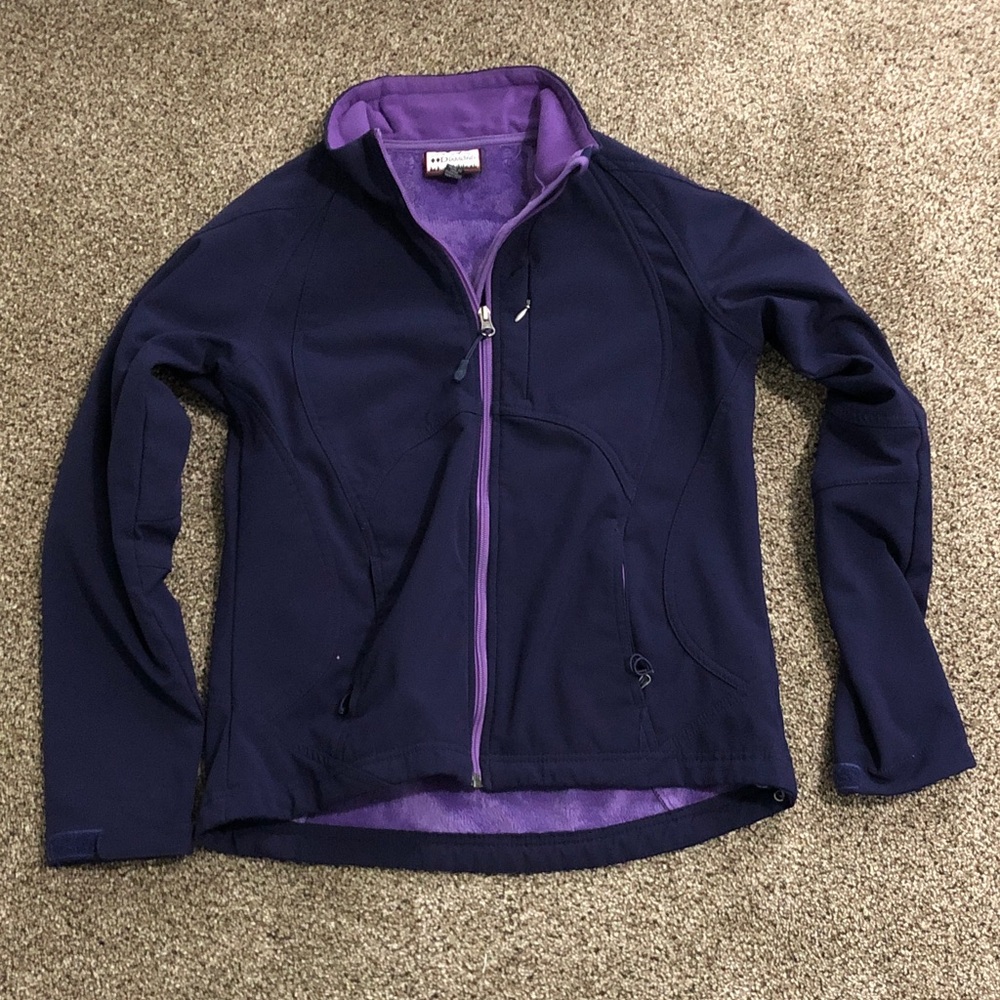 Women's Deep Purple Softshell Utility Jacket with Lilac Lining